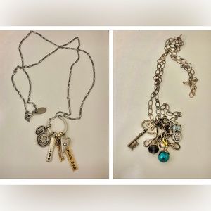 Lot two JK Thirty One charm necklaces mom owl